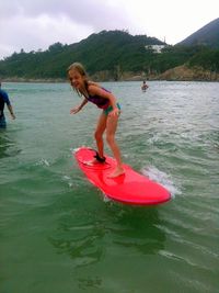 Carys - surfing 1 may 2013